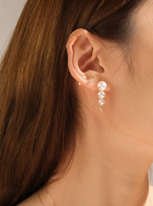Akoya Pearl Earring AE18K8