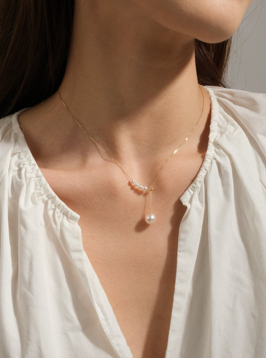 Freshwater Pearl Pendant With 18K Gold  FP18K12