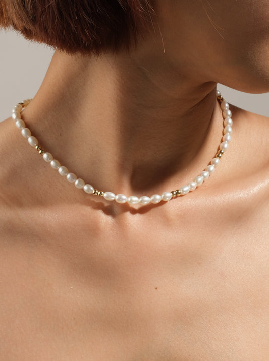 Freshwater Pearl Necklace FN14KGF52