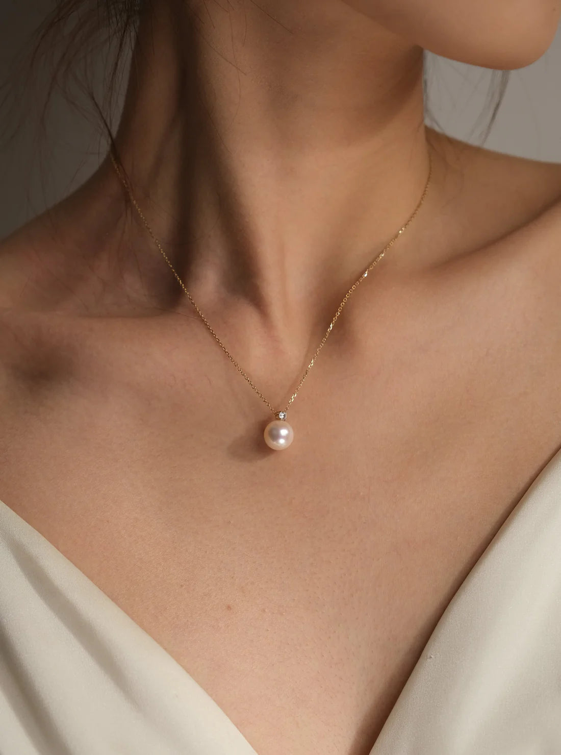 Freshwater Pearl Pendant With 18K Gold  FP18K18