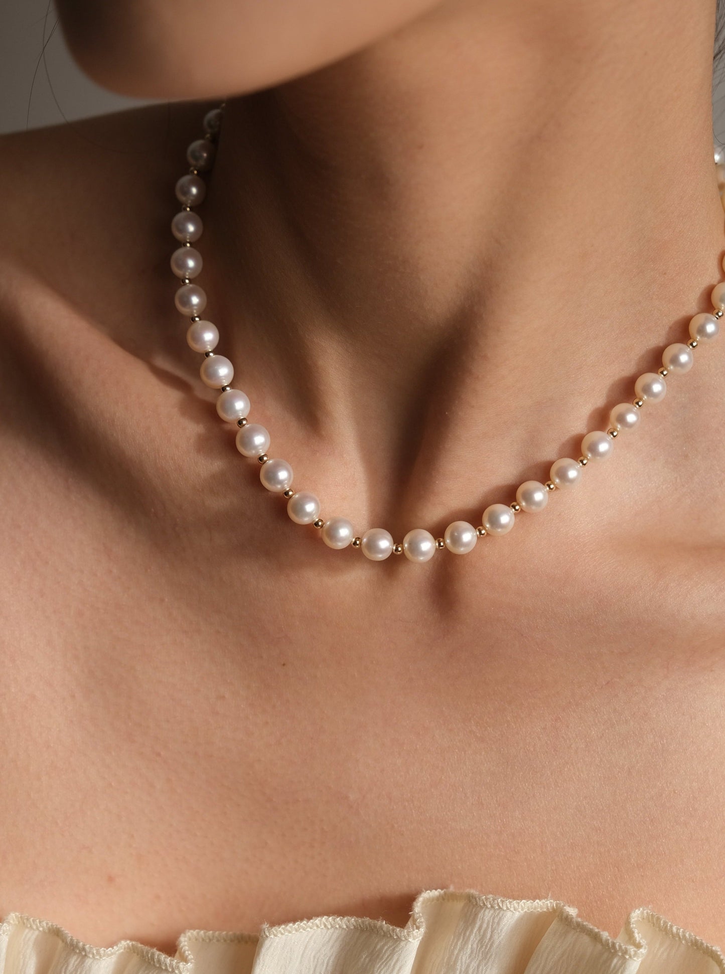 Freshwater Pearl Necklace FN14KGF48